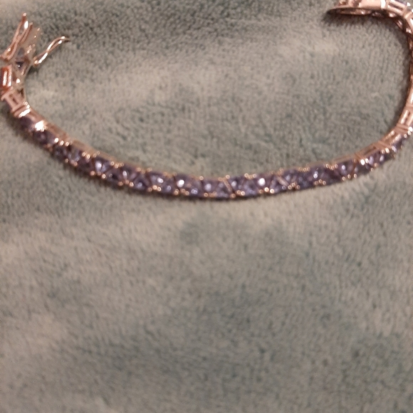 Tanzanite Sterling Silver Bracelet 40 ctw